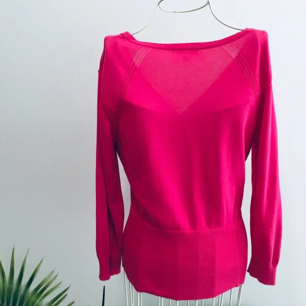 CAbi Hot-Pink Fitted Cardigan - Small - Picture 3 of 5